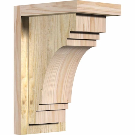 Ekena Millwork Pescadero Rough Sawn Corbel w/Backplate, Douglas Fir, 6"W x 8"D x 12"H COR06X08X12PEC01RDF